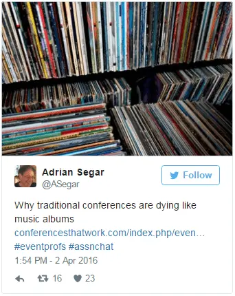 Adrian Segar event twitter