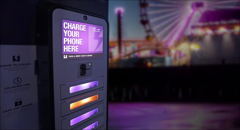 Cell phone charging lockers