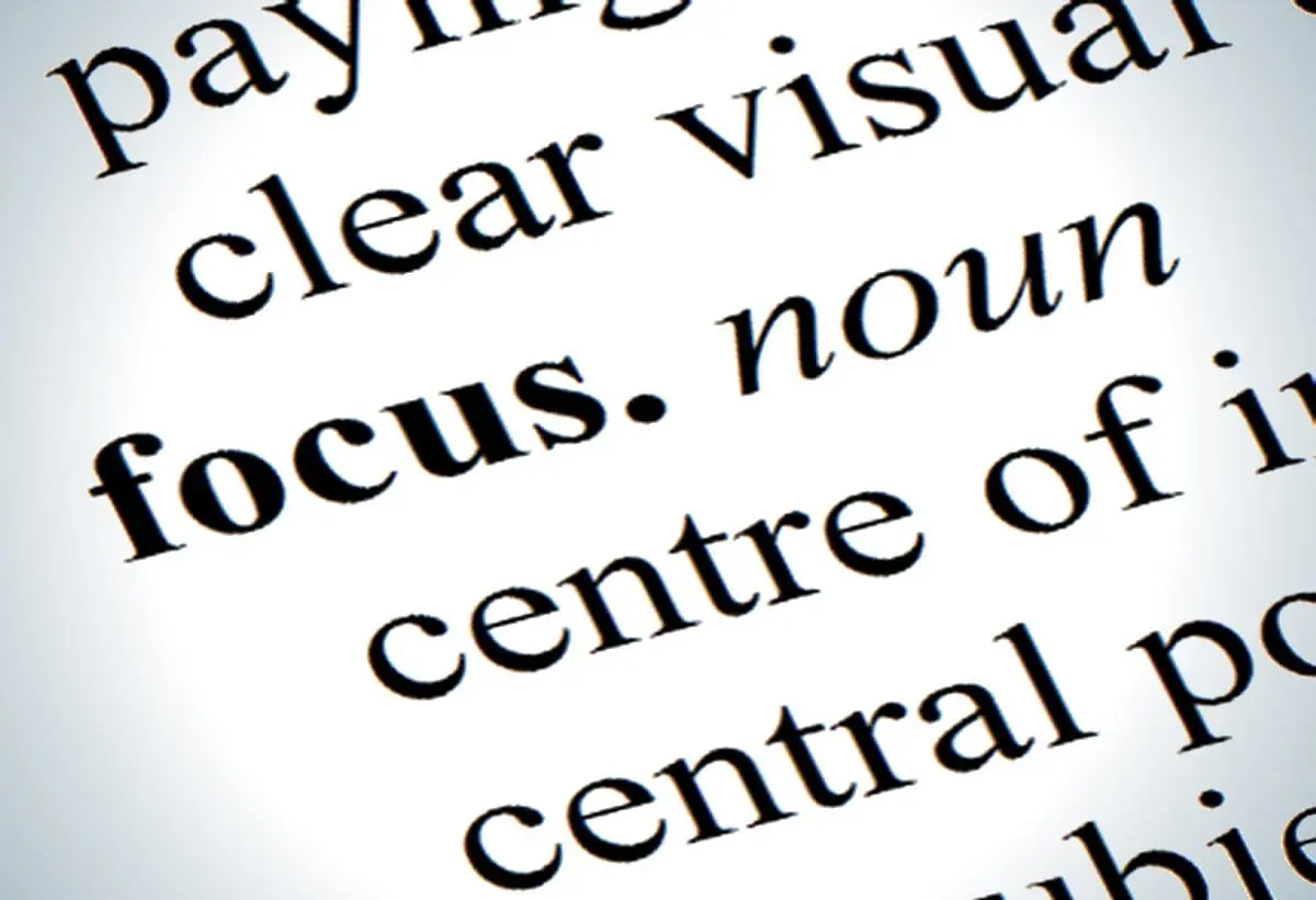 focus in a presentation