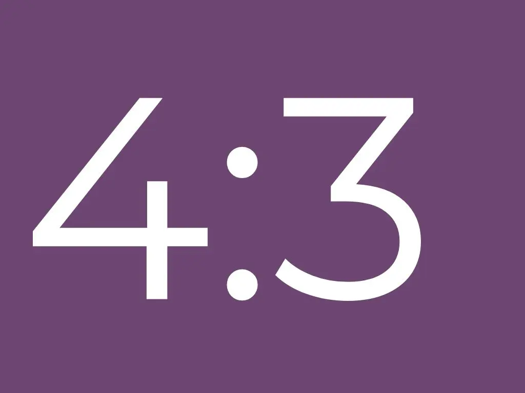 4:3 video wall size