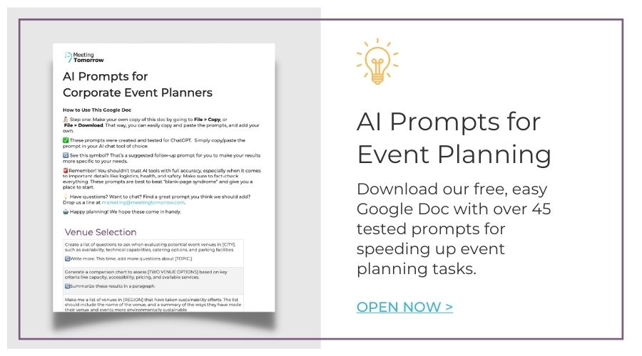 ai prompts for event planners guide