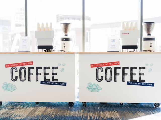 corporate event table branding